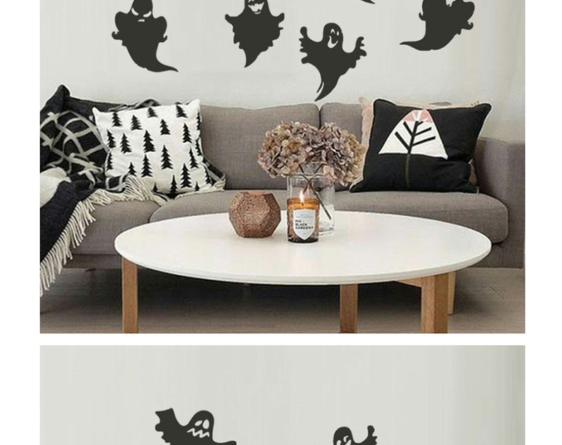 Fashion Multicolor Kst-4 Halloween Ghost Ghost Emoji Wall Sticker,Festival & Party Supplies