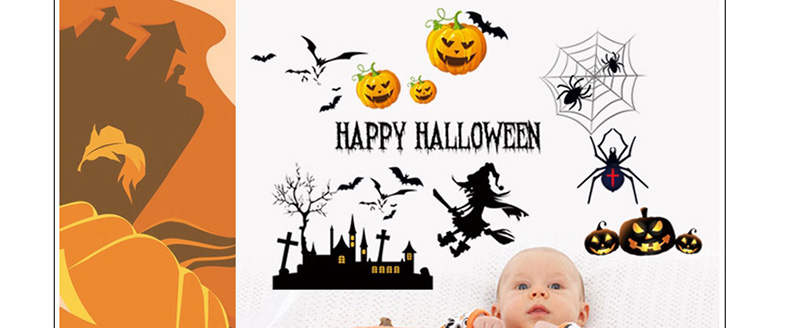 Fashion Multicolor Mj7012 Halloween Haunted House Elf Wall Sticker,Festival & Party Supplies