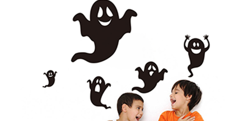 Fashion Multicolor Kst-1 Halloween Little Ghost Wall Sticker,Festival & Party Supplies