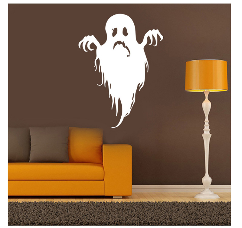 Fashion Light Grey Kst-34 Halloween Ghost Wall Sticker,Festival & Party Supplies