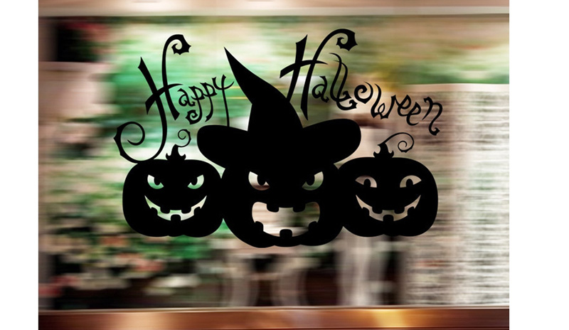 Fashion White Kst-13 Halloween Pumpkin Head Wall Sticker,Festival & Party Supplies