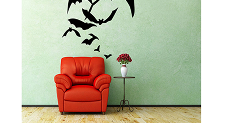 Fashion Multicolor Kst-33 Halloween Bat Wall Sticker,Festival & Party Supplies