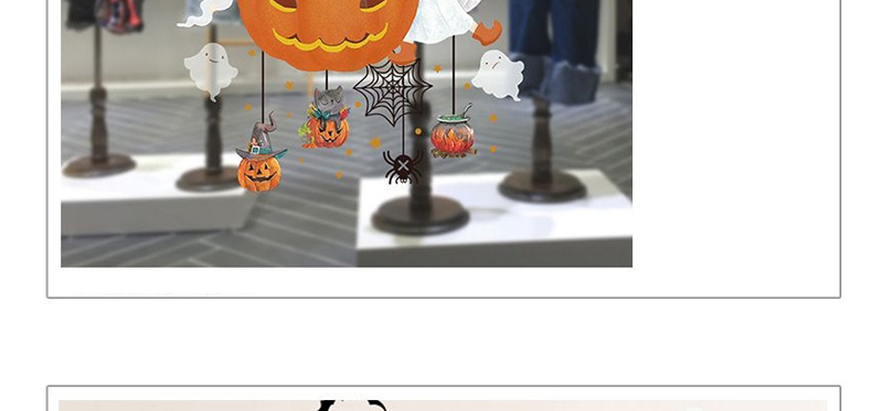 Fashion Multicolor Xl627ds Halloween Pumpkin Wall Sticker Can Be Removed,Festival & Party Supplies