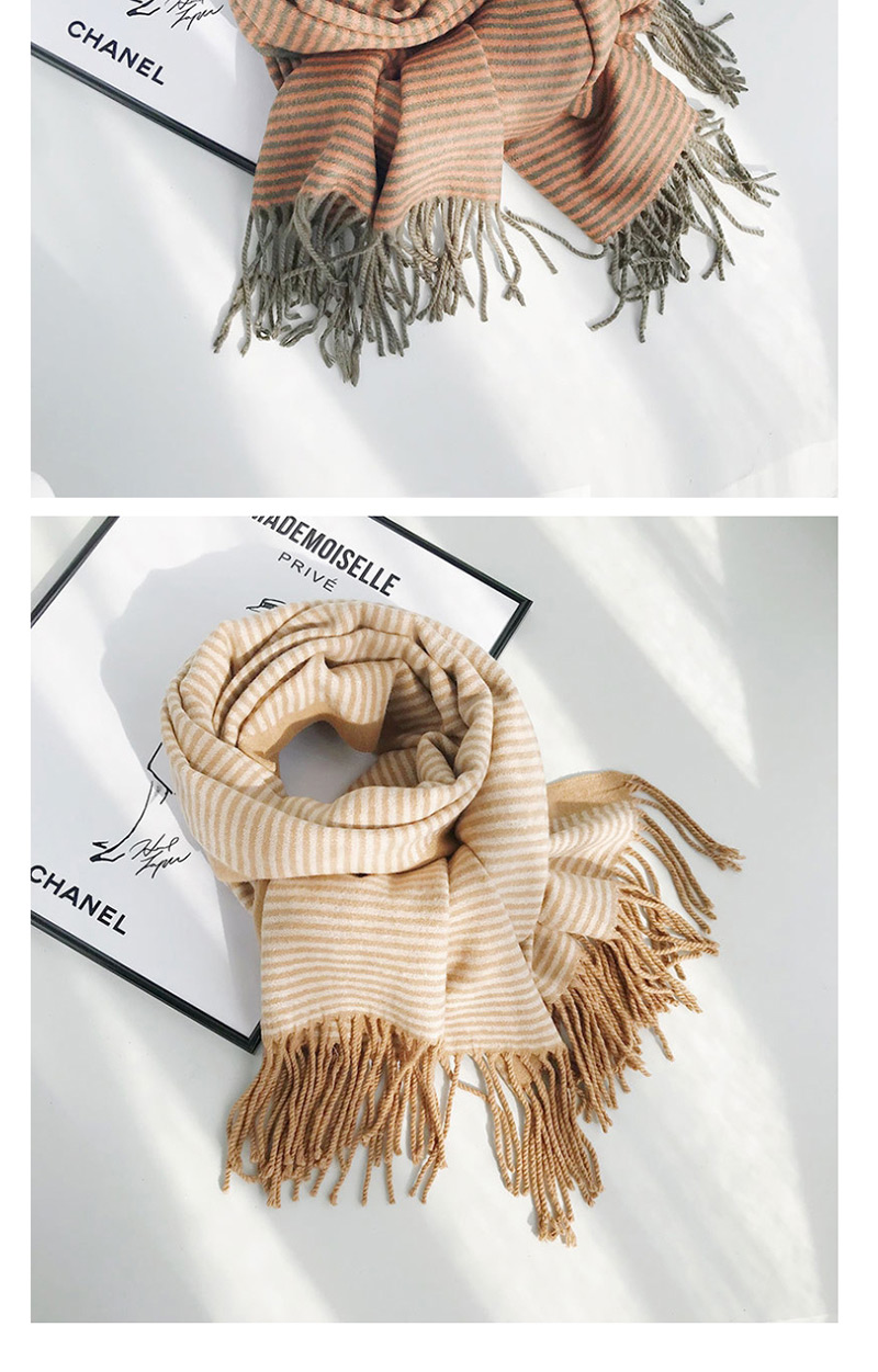 Fashion Solid Color Strip Double Sided Black Striped Double-faced Cashmere Scarf Shawl,Thin Scaves