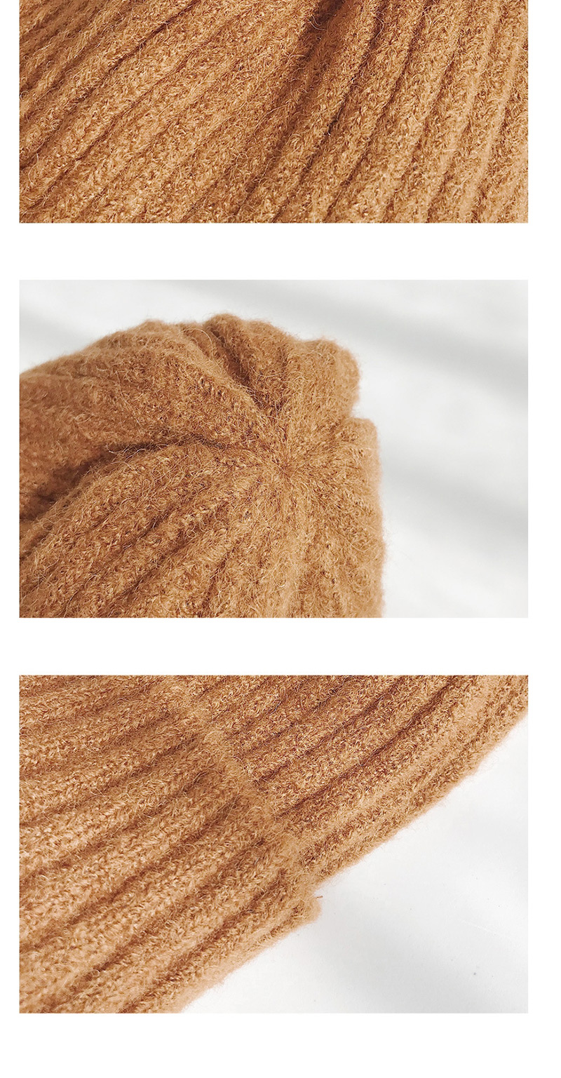 Fashion Mohair Orange Knitted Wool Cap,Knitting Wool Hats