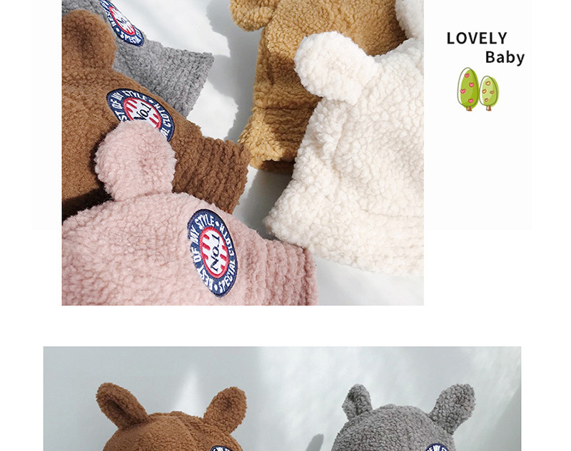 Fashion Lamb Hair Labeling Ear Camel Lamb Cashmere Rabbit Ears Fisherman Hat,Knitting Wool Hats
