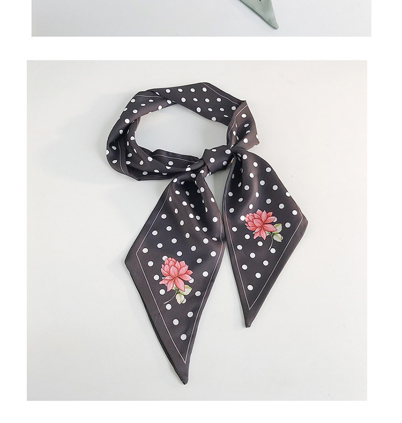 Fashion A Flower: Black Spot On White Double-sided Long Scarf Scarf,Thin Scaves
