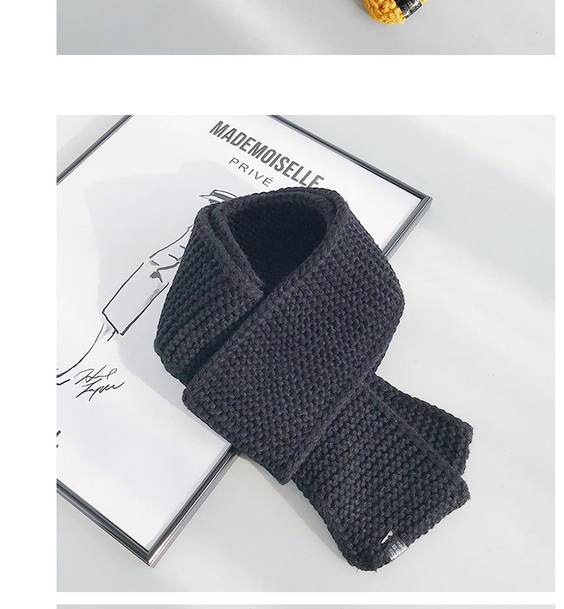Fashion Strip Scarf Black Horizontal Stripes With Standard Wool Scarf,knitting Wool Scaves