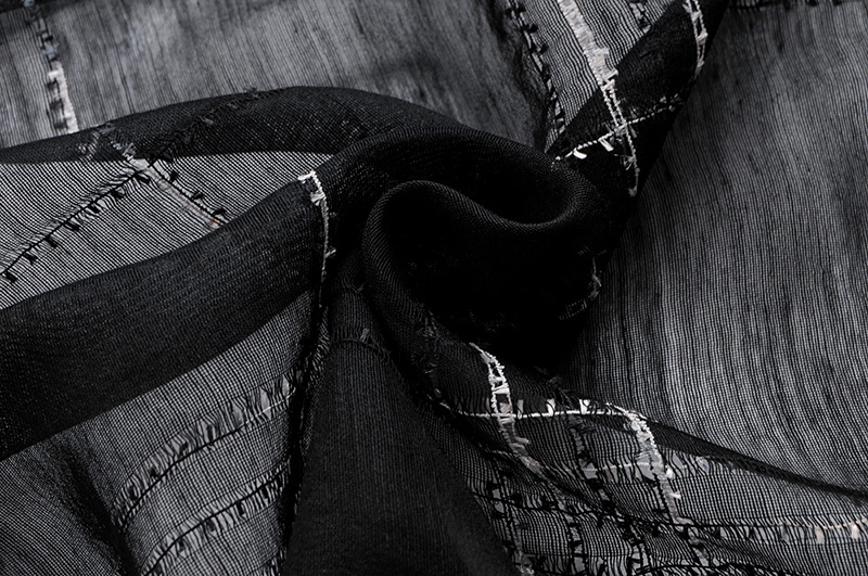  Black Large Plaid Silk And Wool-blend Scarf Shawl,Thin Scaves