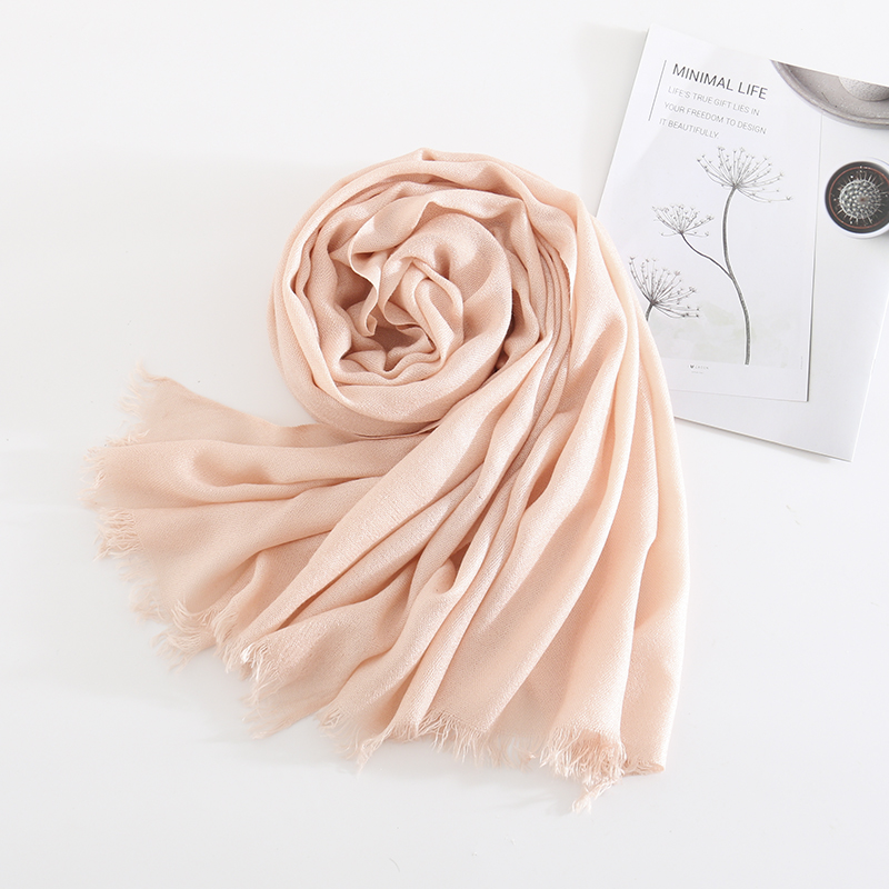  White Solid Color Cashmere Scarf Shawl,Thin Scaves