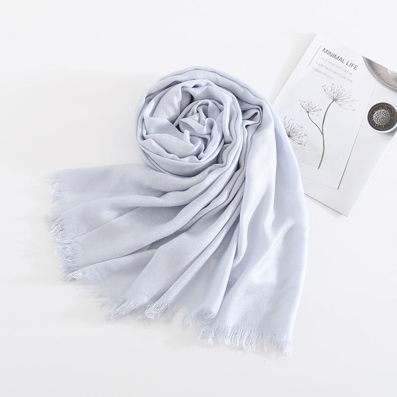  Light Blue Solid Color Cashmere Scarf Shawl,Thin Scaves
