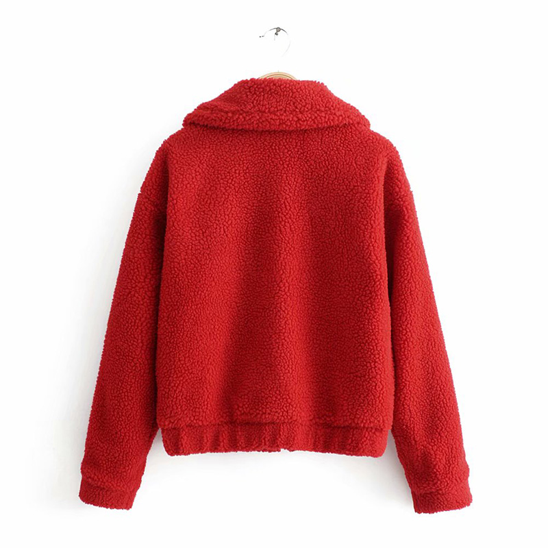  Red Lamb Short Coat,Coat-Jacket