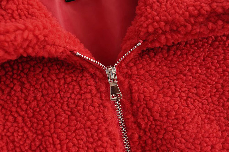  Red Lamb Short Coat,Coat-Jacket