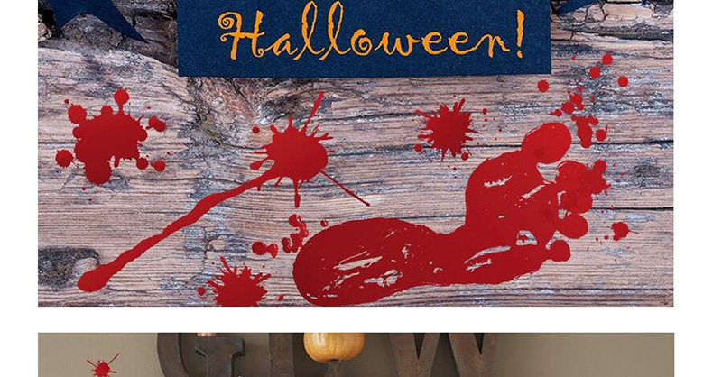 Fashion Multicolor 31005 Halloween Blood Footprints Wall Sticker,Festival & Party Supplies