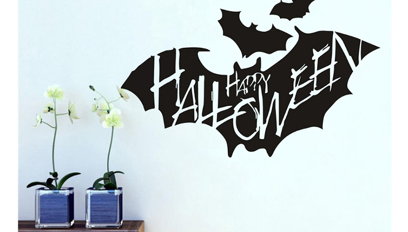 Fashion Multicolor Kst-40 Halloween Bat Wall Sticker,Festival & Party Supplies