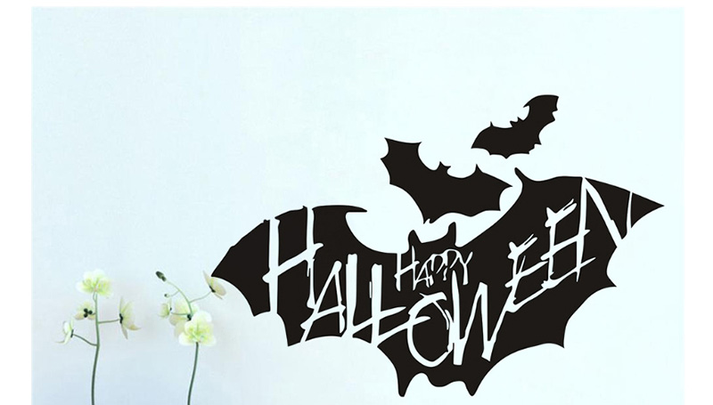 Fashion Multicolor Kst-40 Halloween Bat Wall Sticker,Festival & Party Supplies