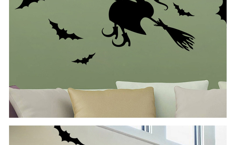 Fashion Multicolor Kst-2 Halloween Witch Wallpaper,Festival & Party Supplies