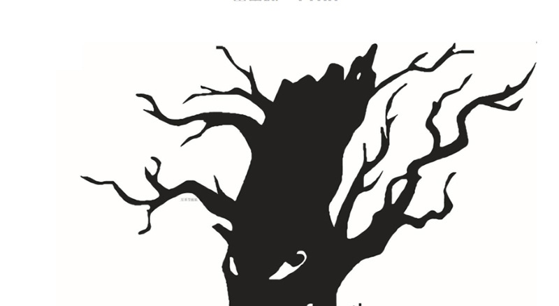 Fashion Multicolor Kst-7 Halloween Ghost Tree Wall Sticker,Festival & Party Supplies