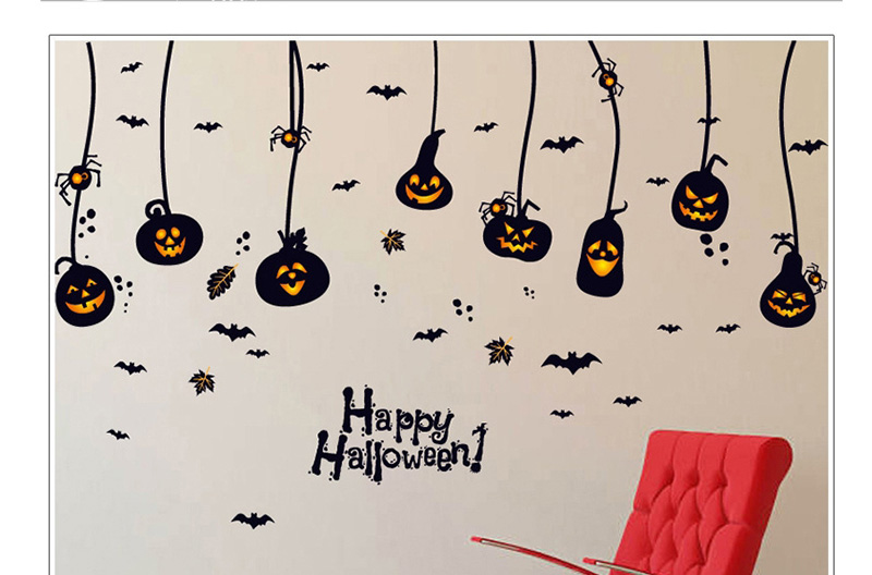 Fashion Color Sk9094 Halloween Pumpkin Wall Sticker,Festival & Party Supplies