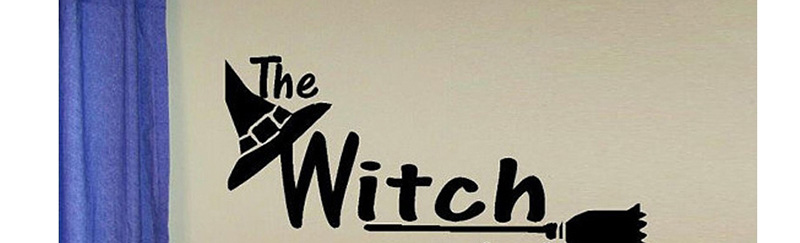 Fashion Multicolor Kst-8 Halloween The Witch Is In Wall Sticker,Festival & Party Supplies