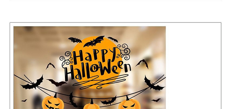Fashion Multicolor Xl625 Halloween Pumpkin Light Wall Sticker,Festival & Party Supplies