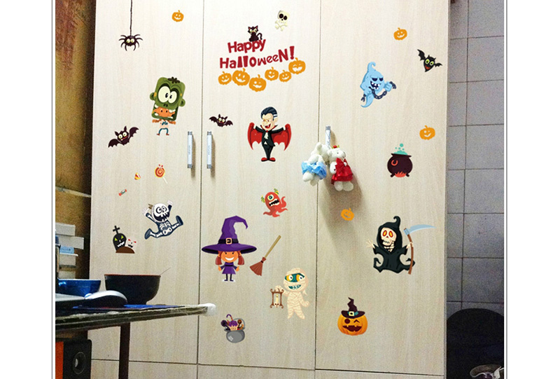 Fashion Multicolor Sk9096 Halloween Wall Sticker,Festival & Party Supplies