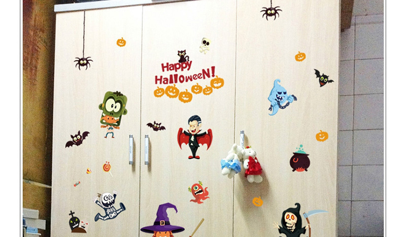 Fashion Color Sk9096 Removable Stickers Halloween Wall Stickers,Festival & Party Supplies