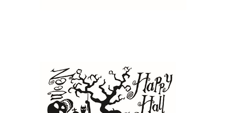 Fashion Multicolor Kst-47 Halloween God Tree Dark Skull Wall Sticker,Festival & Party Supplies