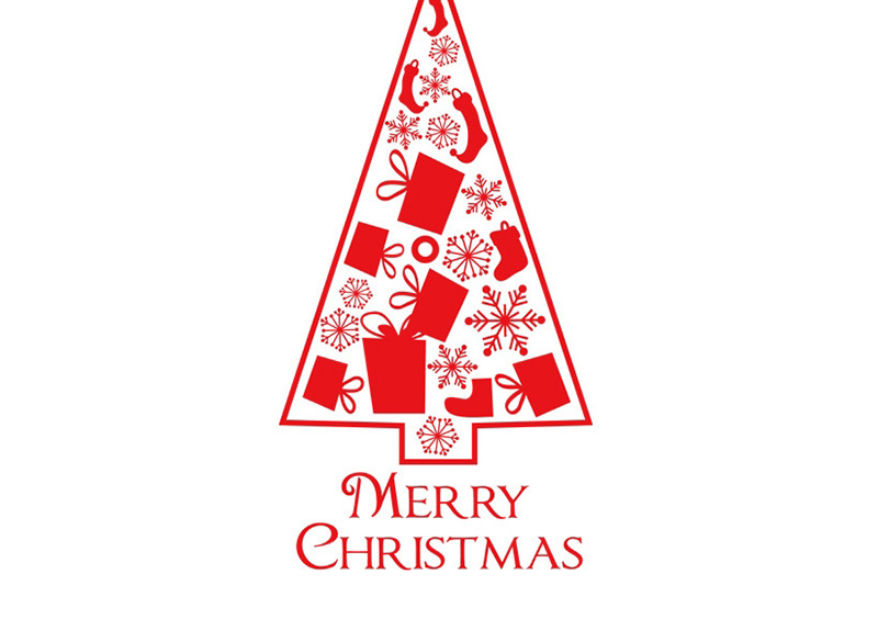 Fashion White Ss-20 Christmas Gift Christmas Tree Wall Sticker,Festival & Party Supplies