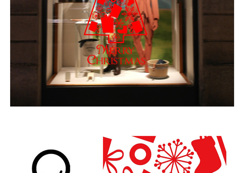 Fashion Black Ss-20 Christmas Gift Christmas Tree Wall Sticker,Festival & Party Supplies