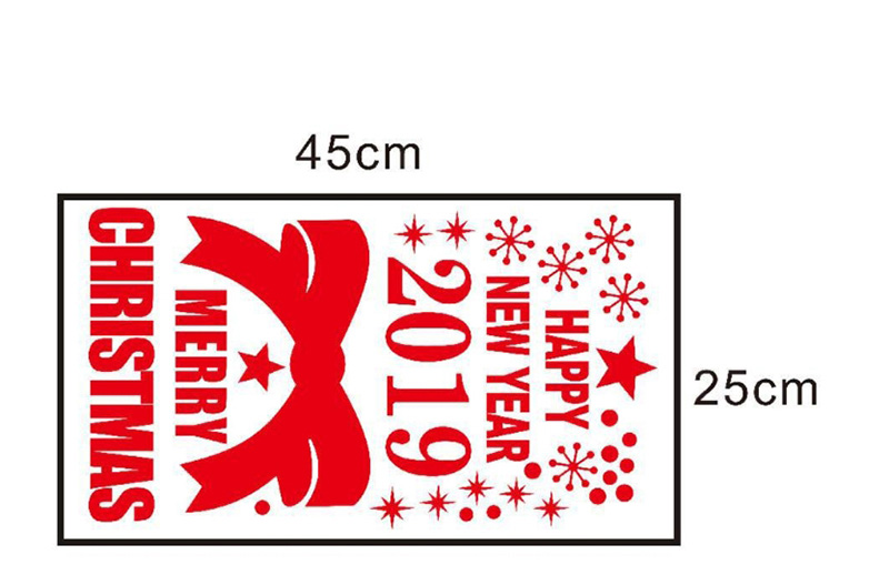 Fashion Red Ss-24 Christmas Wall Sticker,Festival & Party Supplies