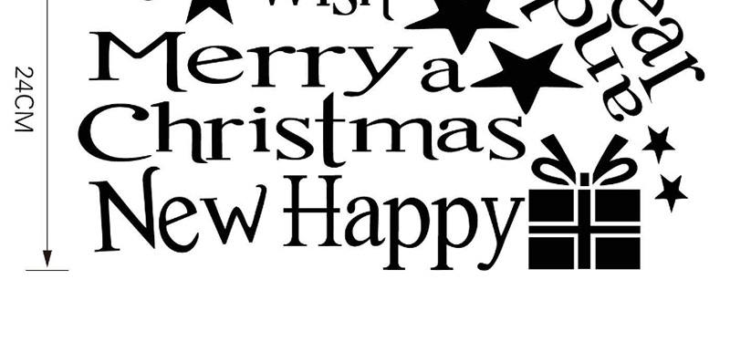Fashion White M-85 Christmas Tree Printing Wall Sticker,Festival & Party Supplies