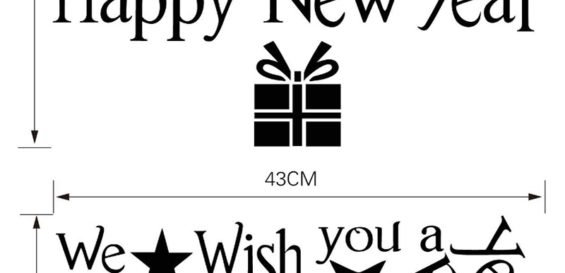 Fashion White M-85 Christmas Tree Printing Wall Sticker,Festival & Party Supplies