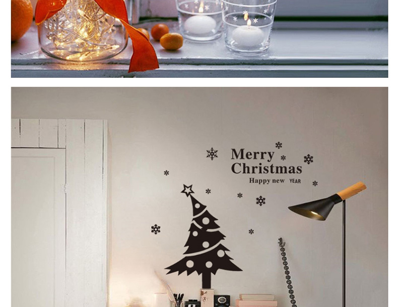 Fashion Black Ss-28 Christmas Tree Removable Sticker,Festival & Party Supplies