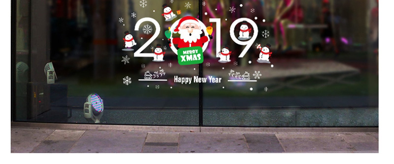 Fashion Xh6256 Color Cartoon Hanging Ball Christmas Wall Sticker,Festival & Party Supplies