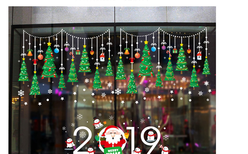 Fashion Color Xh6255 Cartoon Christmas Tree Sticker,Festival & Party Supplies