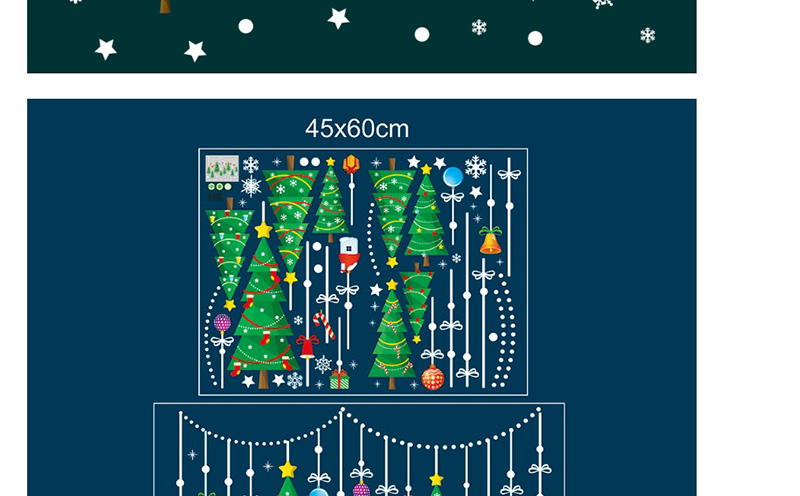 Fashion Color Xh6255 Cartoon Christmas Tree Sticker,Festival & Party Supplies