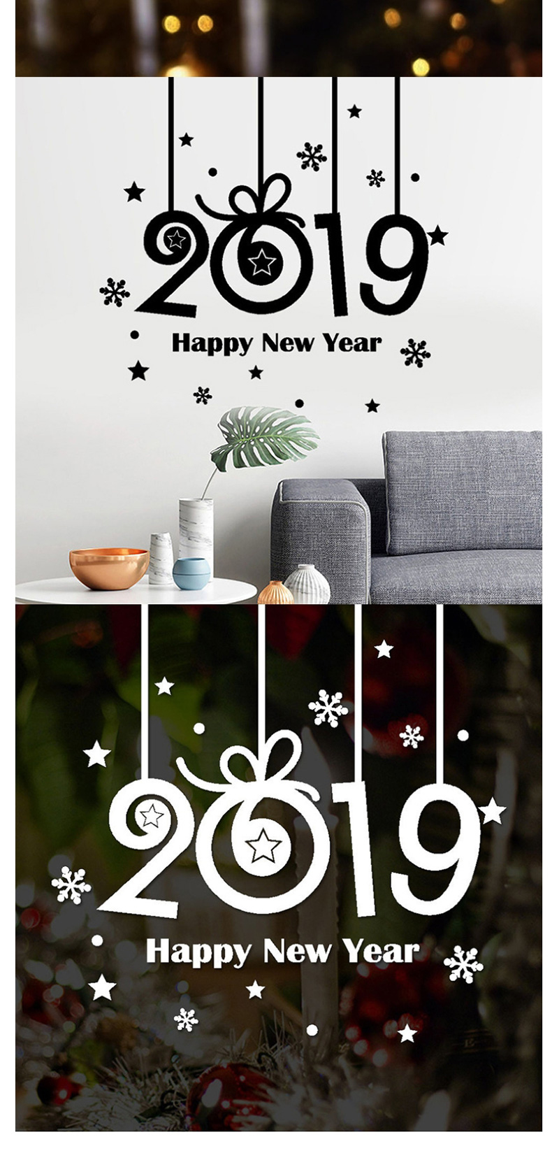 Fashion Red Christmas Wall Sticker,Festival & Party Supplies