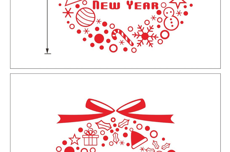 Fashion Red Xmas04 Gift Snowflake Wind Chime Christmas Tree Wall Sticker,Festival & Party Supplies