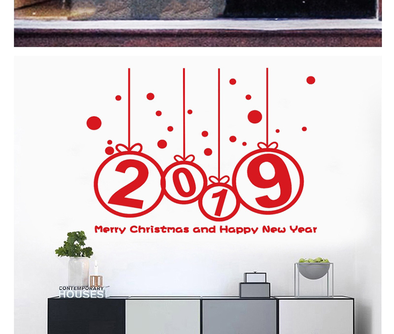 Fashion Multicolor Ss-25 Christmas Wall Sticker,Festival & Party Supplies