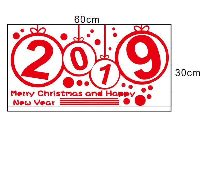Fashion Red Ss-25 Christmas Wall Sticker,Festival & Party Supplies