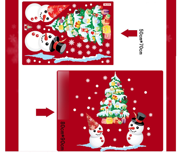 Fashion Color Amj006 Christmas Snowman Sticker,Festival & Party Supplies