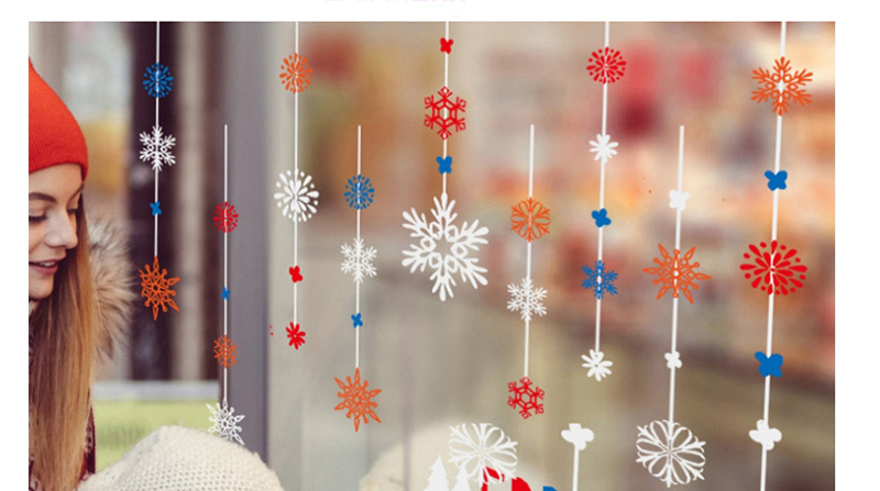 Fashion Color 61002 Snowflake Chandelier Wall Sticker,Festival & Party Supplies