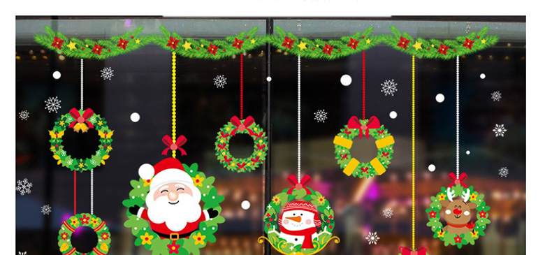 Fashion Color Xh6252 Santa Claus Self-adhesive Seamless Wall Sticker,Festival & Party Supplies