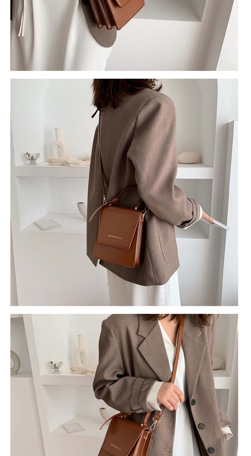 Fashion Black Bronzed Letter Flip Shoulder Hand Crossbody Bag,Handbags
