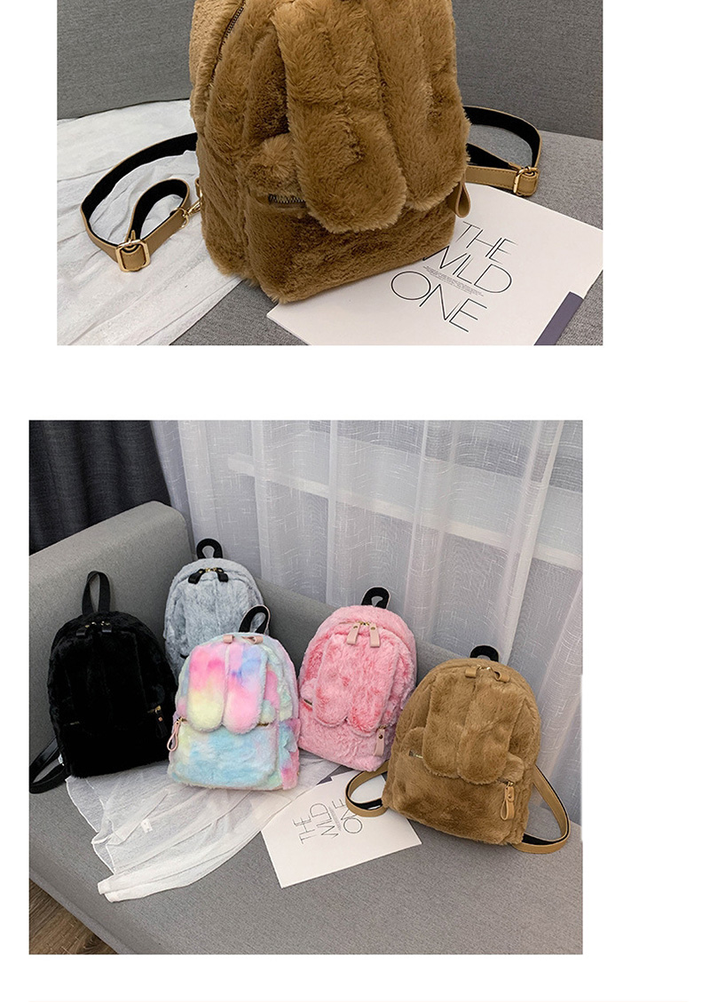 Fashion Black Rabbit Ear Plush Backpack,Backpack