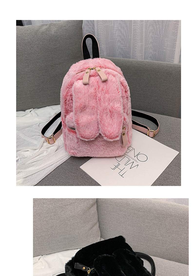 Fashion Gray Rabbit Ear Plush Backpack,Backpack