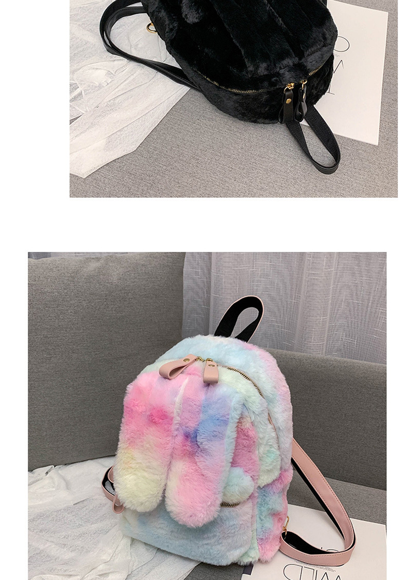 Fashion Black Rabbit Ear Plush Backpack,Backpack