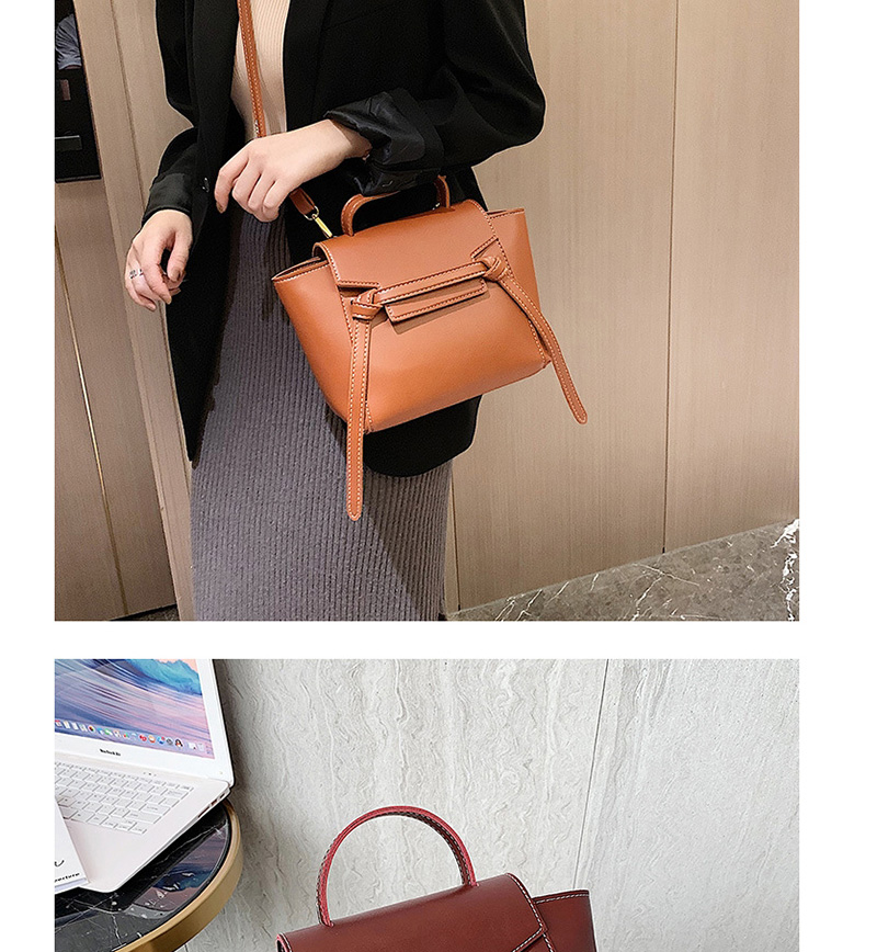 Fashion Brown Stitching Hand Shoulder Messenger Bag,Handbags