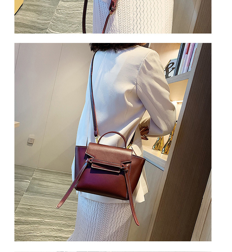 Fashion Brown Stitching Hand Shoulder Messenger Bag,Handbags